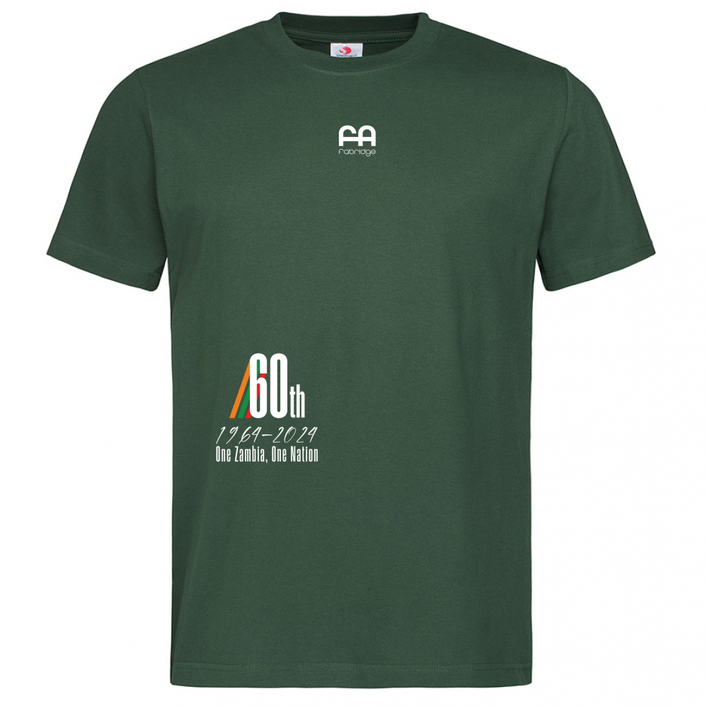 T-shirt Commemorativa 60 Anni Indipendenza Zambia – Uomo Premium | Colori Scuri