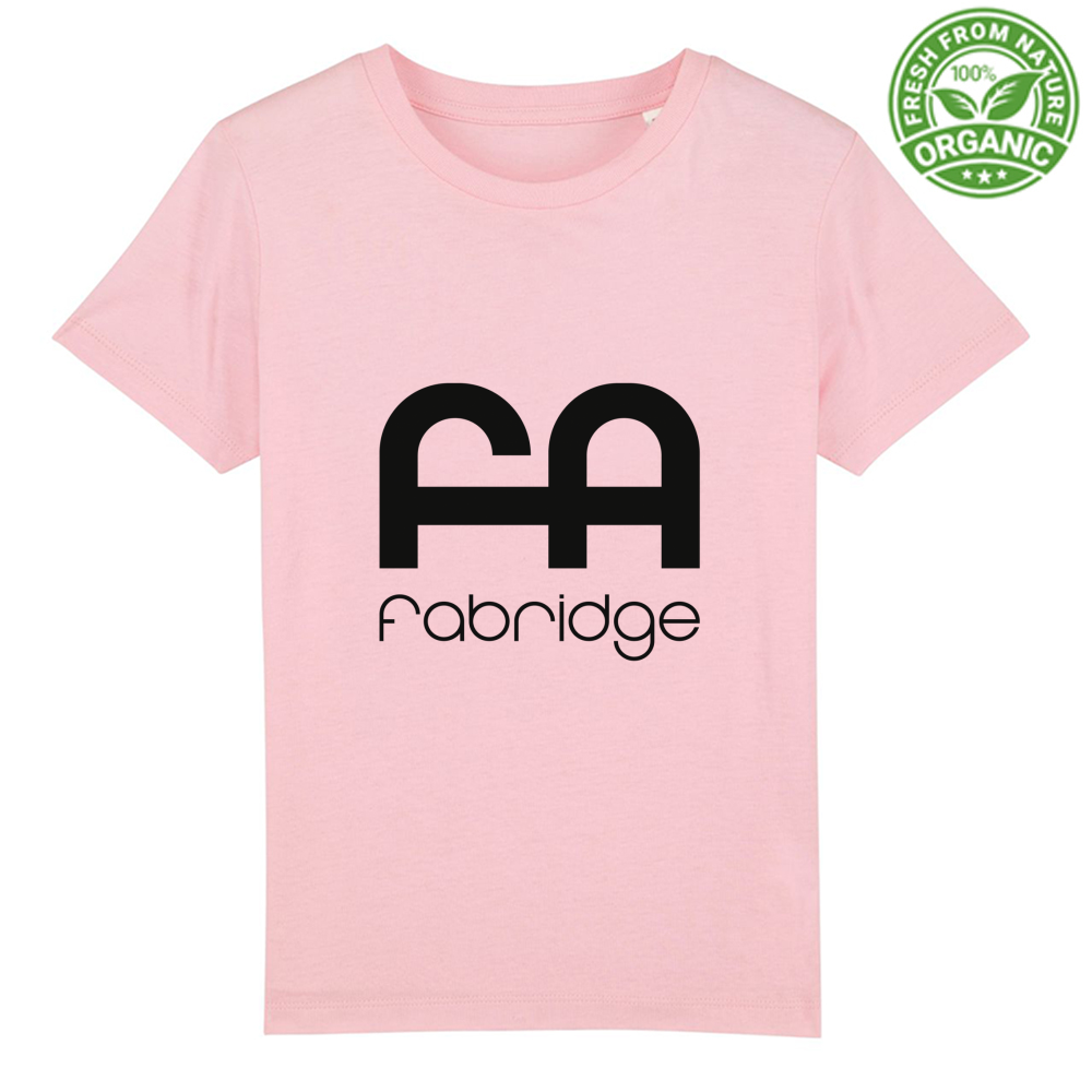 T-Shirt Baby Premium Logo Fabridge - 100% Cotone Biologico - Colori Chiari